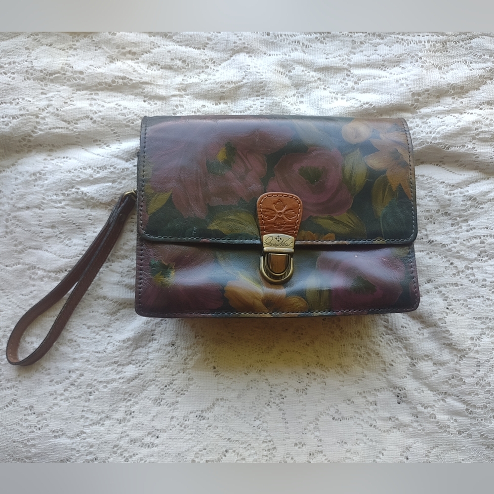 Patricia Nash Floral Leather Clutch